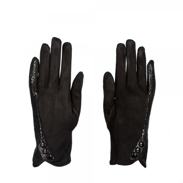 Дамски ръкавици Pina черен цвят, 3 - Kalapod.bg